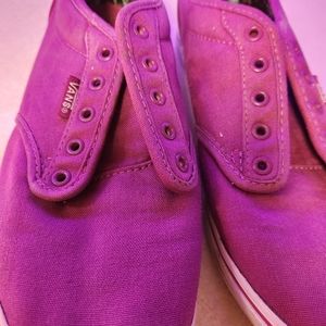 Ladies purple lace up vans. Size 7.5